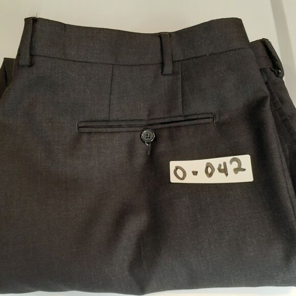 Santorelli Pants Mens 42x 27 Dark Gray Luxury Serge Wool Trousers Dress Slacks - Picture 11 of 11